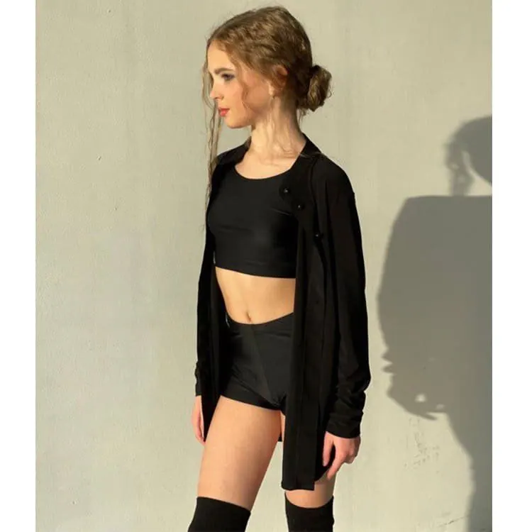 Women’s Black Dance Tunic Shirt DW64 — вигляд 2