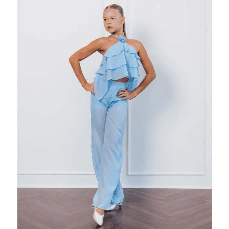 DW222 Blue Ballroom Trousers — вигляд 3