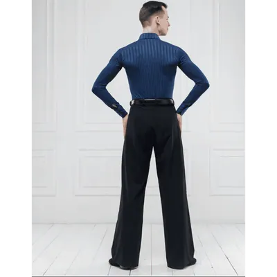Star Style Men’s Dance Shirt – Blue
