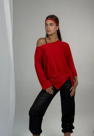 Asymmetric Open-Back Dance Tunic