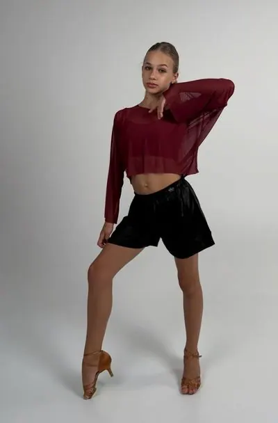 High-Waisted Loose-Fit Dance Shorts