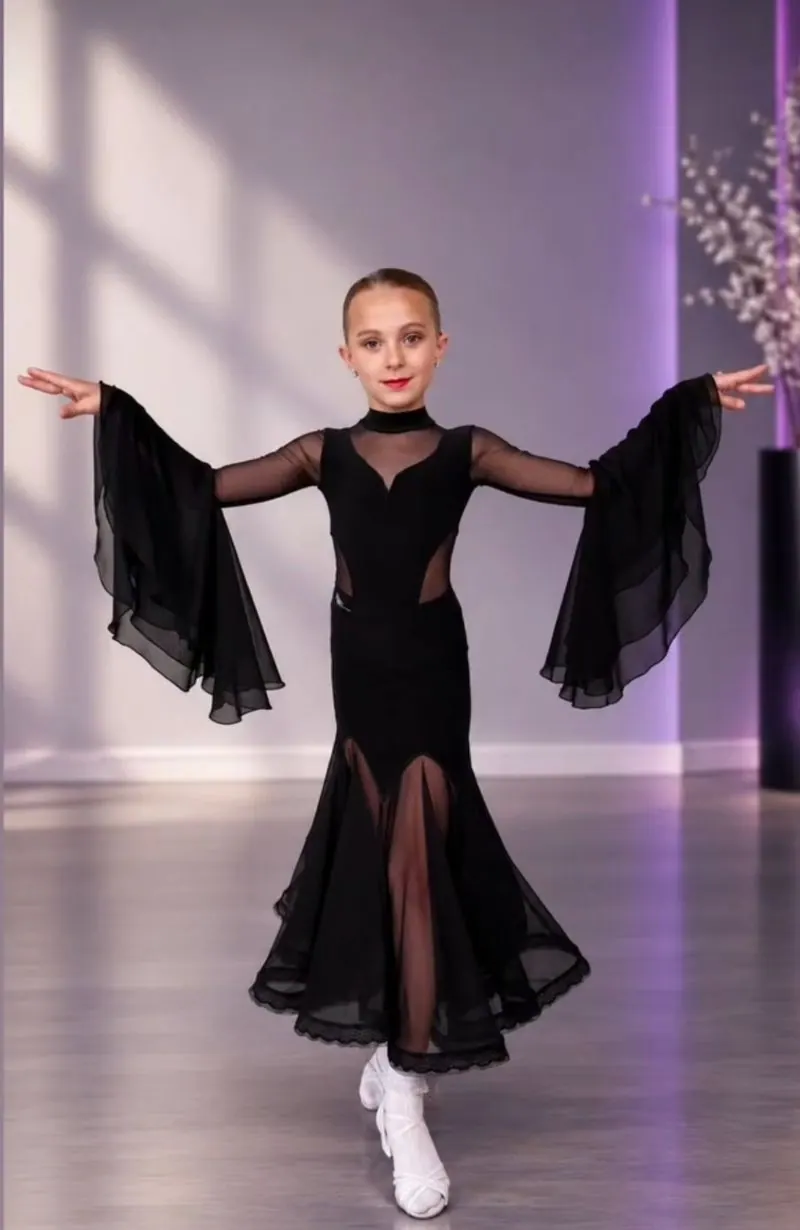 Ballroom Dance Skirt with Flared Panels