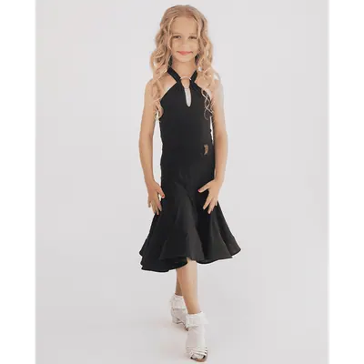 Girls’ Dance Bodysuit Black with Cut-Outs
